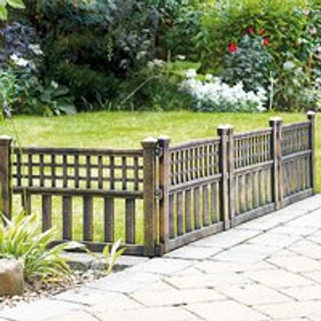 Greenhurst Bronze 4 Pack 36 x 61cm Plastic Fence Panels - brown - 4 Piece