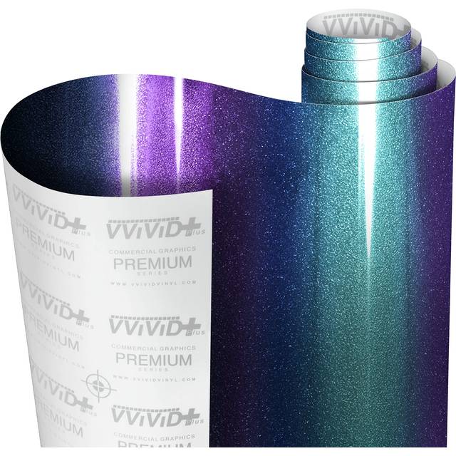 VViViD+ Gloss Metallic Chameleon Blue to Purple Color-Shift (1.5ft x 5ft) with Air Release