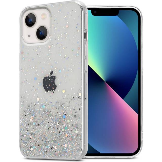 Case for apple iphone 13 protection cover tpu silicone glitter