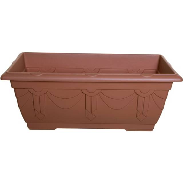 Terracotta Venetian Patio Trough Pot Planter Large Plastic 60cm