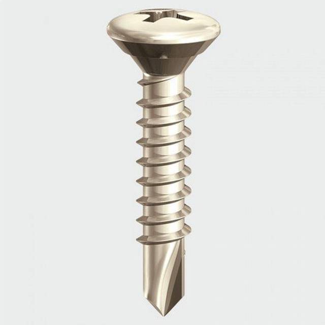 Window Fabrication Screws Friction Stay Pan ph Self-Tapping Thread Self-Drilling Point Martensitic Stainless Steel & Silver Organic - 3.9 x 29 - Timco