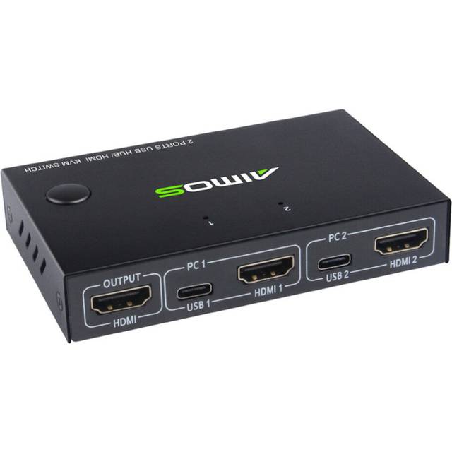 NEW Out 4K USB HDMI KVM Switch Box Video Display USB Switch Splitter For 2 PC Sharing Keyboard Mouse Printer Plug And Paly