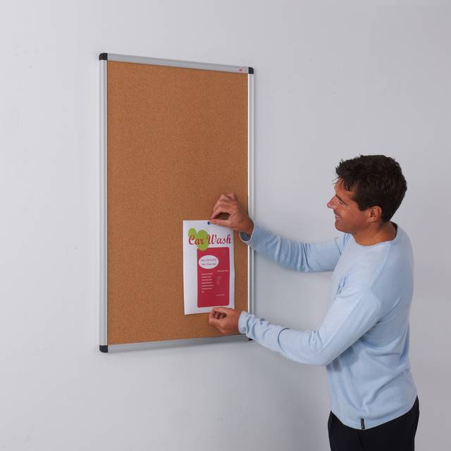 Aluminium Framed Cork Noticeboard | 600 x 900 mm