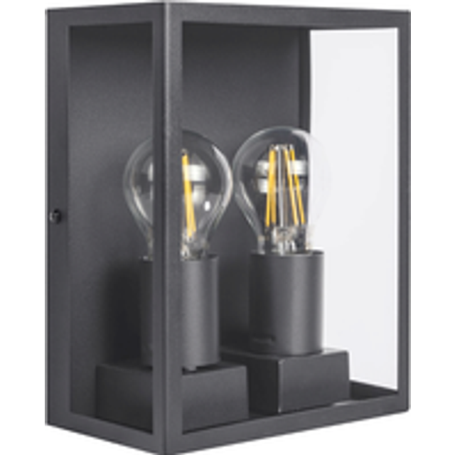 Luceco Azurar E27/GLS Twin Wall Lantern - Slate Grey - LEXDGLWTG