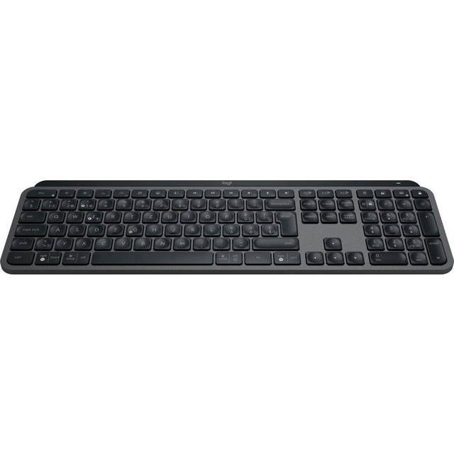 Logitech Köp MX Keys S-tangentbord – normalstorlek eller mini in Grafitgrå, Suisse/Schweizer (Qwertz), Endast tangentbord