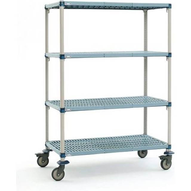 Metromax Q Polymer Shelving, Mobile, 4 Shelves, 1895 H x 1525 W x 610D (mm)