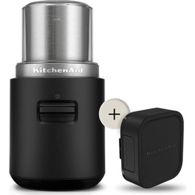 KITCHENAID 5KBGR111BM Cordless Coffee Grinder - Black, Silver/Grey,Black