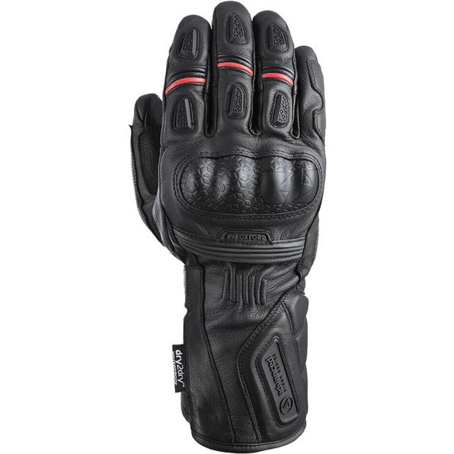 (2XL) Oxford Mondial Long Leather Gloves Tech Black