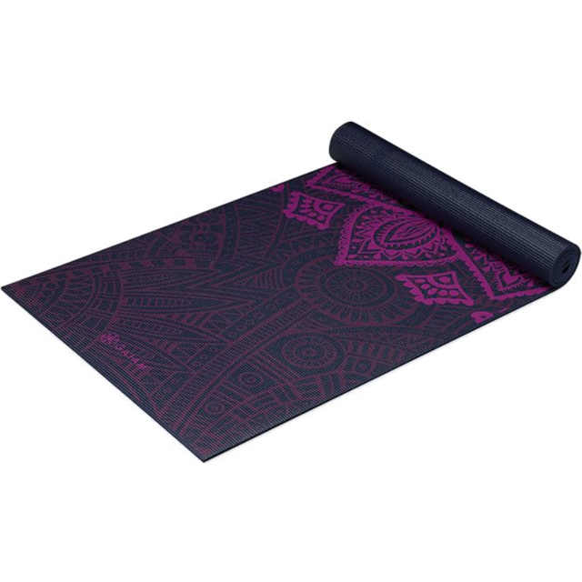 GAIAM - 6 mm Premium Printed Yoga Mat - Yoga mat size 61 cm x 173 cm x 0,6 cm, olive