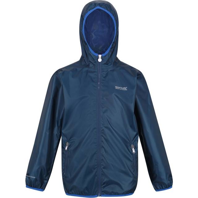 Regatta Kids Lightweight Lever II Waterproof Packaway Jacket Moonlight Denim, Size: 5-6 Years - Blue