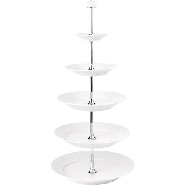 Royal Copenhagen - White Fluted Fat 5 Våningar - Uppläggningsfat - Vit