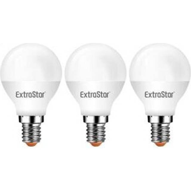 Extrastar 6W LED G45 Golf Ball Bulb E14, 6500K Daylight (Pack of 3)