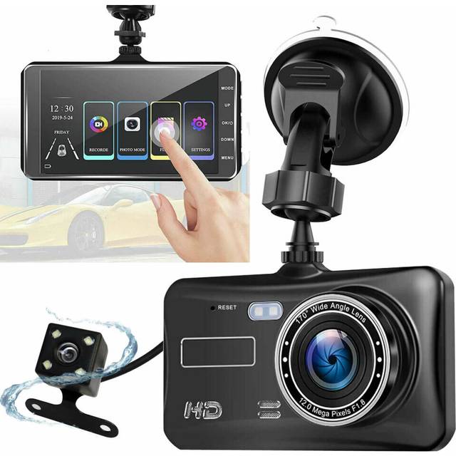 "4"" Car DVR 1080P HD Dual Lens Dash Cam Front and Rear Video Recorder"