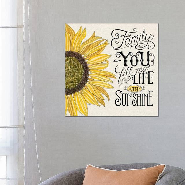 Fill My Life with Sunshine by Unknown - Wrapped Canvas Typography (66.04 cm H x 66.04 cm W)