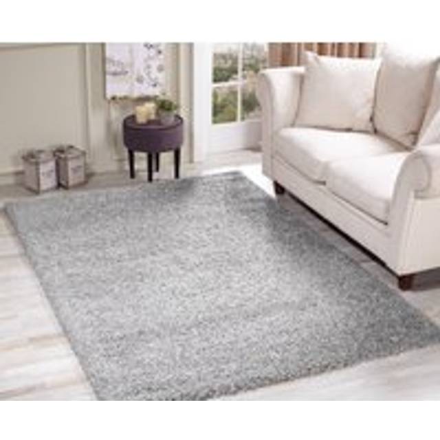 Soft Fluffy 5cm Thick Pile Shaggy Area Rugs for Living Room, Bedroom - Beige - 120cm x 170cm