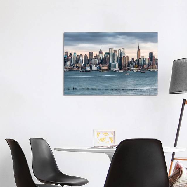 Manhattan Skyline along the Hudson River, New York City, Usa by Jan Becke - Wrapped Canvas Art Prints (66.04cm H x 101.6cm W x 1.905cm D)