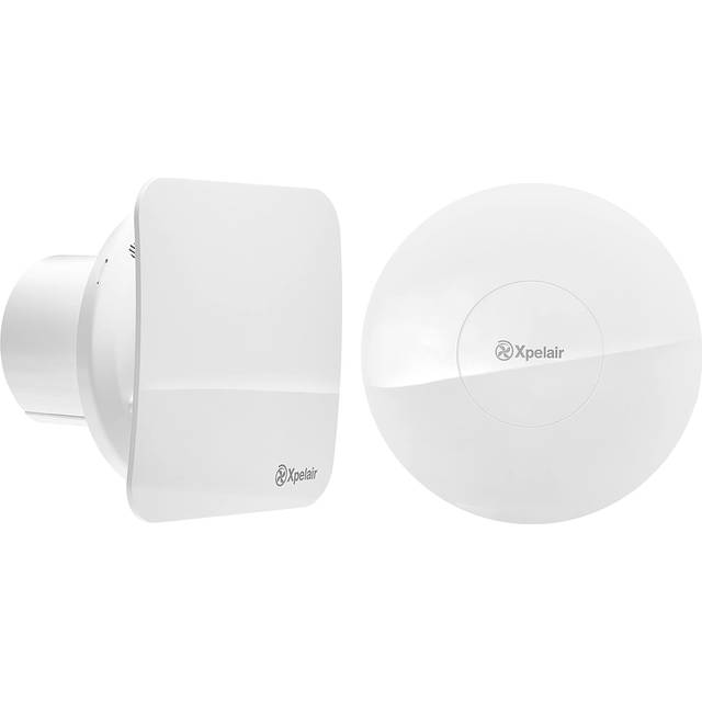 Xpelair C4HTSR Two speed 100mm axial  fan with humidistat / timer with combined square / round  baffle-front - 078360