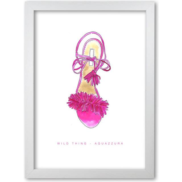 'Aquazzura Sandal' Graphic Art - Pink (29.7 cm H x 21 cm W x 5 cm D)