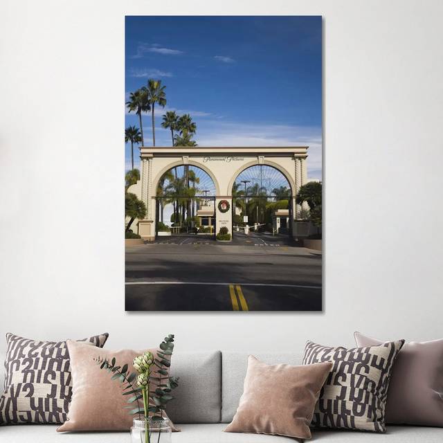 Entrance Gate to a Studio, Paramount Studios, Melrose Avenue, Hollywood, Los Angeles, California, USA by Panoramic Images - Wrapped Canvas Art Prints (152.5 cm H x 101.5 cm W)