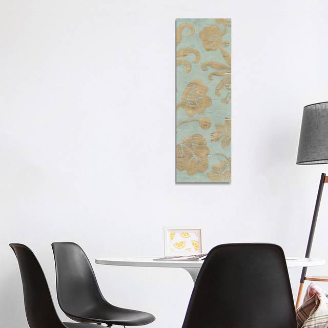 Graceful Garden Triptych III by June Erica Vess - Wrapped Canvas Panoramic Graphic Art (121.92cm H x 40.64cm W x 1.91cm D)