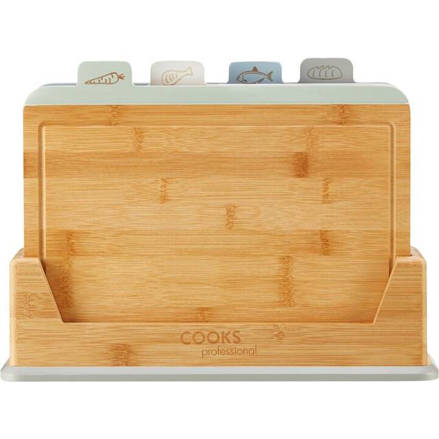 Cooks Professional G4537 4 Piece Bamboo Index Chopping Boards - 37 x 14 x 27cm