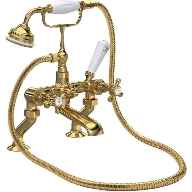 Hudson Reed Topaz Brass 2 Tap Hole Bath Shower Mixer Tap BC804HX