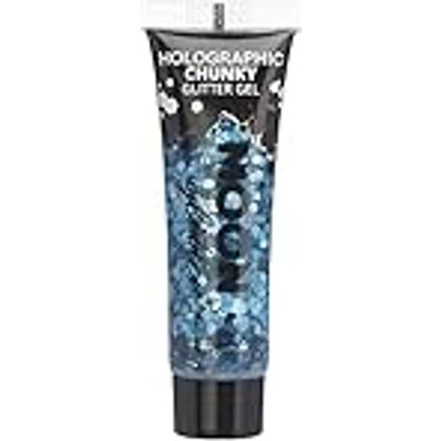 Moon Creations Holographic Chunky Glitter Gel - Blå