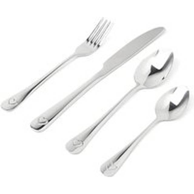 16 piece mirror finish stainless steel cutlery set hammered steel