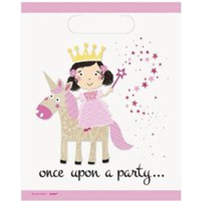 Unique Party Princess Gift Bag (Pack of 8) - Pink - one size