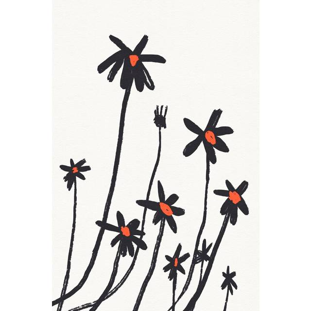 Young Coneflowers I by Jacob Green - Wrapped Canvas Painting Print (122cm H x 81cm W)