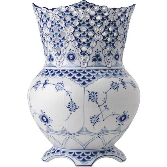 Royal Copenhagen Musselmalet Helblonde Vase 22 cm - Vaser Från Magasin - Hvid (22 cm)