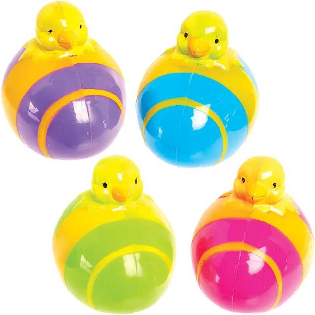 FX471 Easter Chick Pull Back Racers - Pack of 4, Easter Racing Toys for Kids Party Bag Fillers