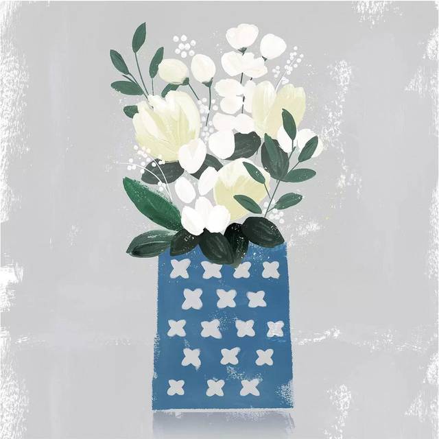 Contemporary Flower Jar III by Northern Lights - Wrapped Canvas Graphic Art (45.72cm H x 45.72cm W x 3.81cm D)