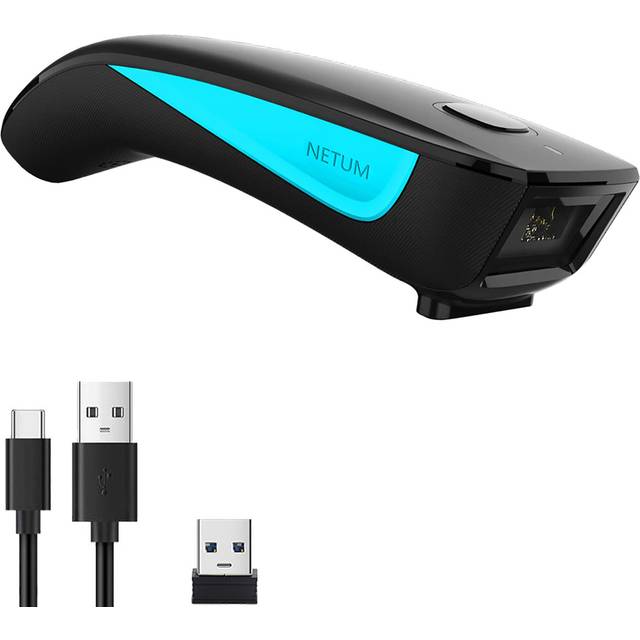 Wireless 1D Laser Barcode Scanner Bluetooth Compatible, Small Pocket USB Automatic Bar code Reader Work with Windows, Mac,Android, iOS Phones, Tablets