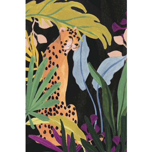 Cheetah Kingdom I by June Erica Vess - Wrapped Canvas Painting (46cm H x 30cm W)