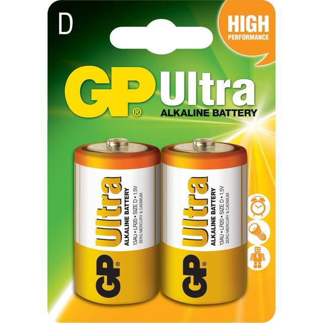 GP Super - Batteri 2 x D - Alkalisk