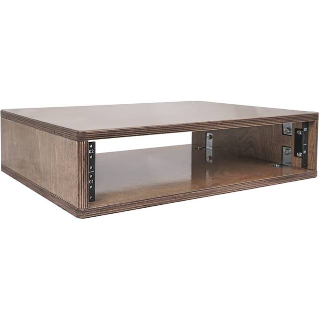 Sound Town DIY 2U Studio Rack with Baltic Birch Plywood  Weathered Gray for Recording Room  Home Studio (SDRK-Y2B)