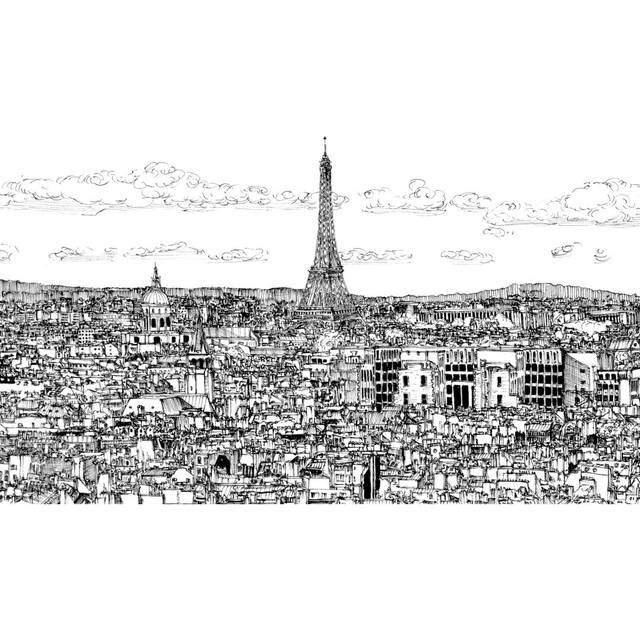 Tour of Europe II by Melissa Wang - Wrapped Canvas Painting (30cm H x 46cm W)