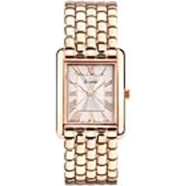Accurist Ladies' Rectangle Rose Gold Tone Bracelet Watch