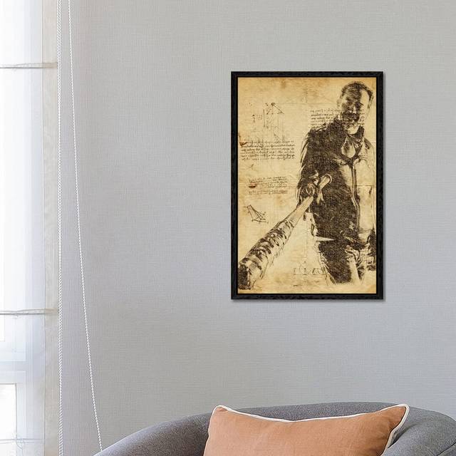 Pin Up Rose Tattoo by The Whiskey Ginger - Gallery-Wrapped Canvas Giclée on Canvas - Black Framed (66.04cm H x 45.72cm W)