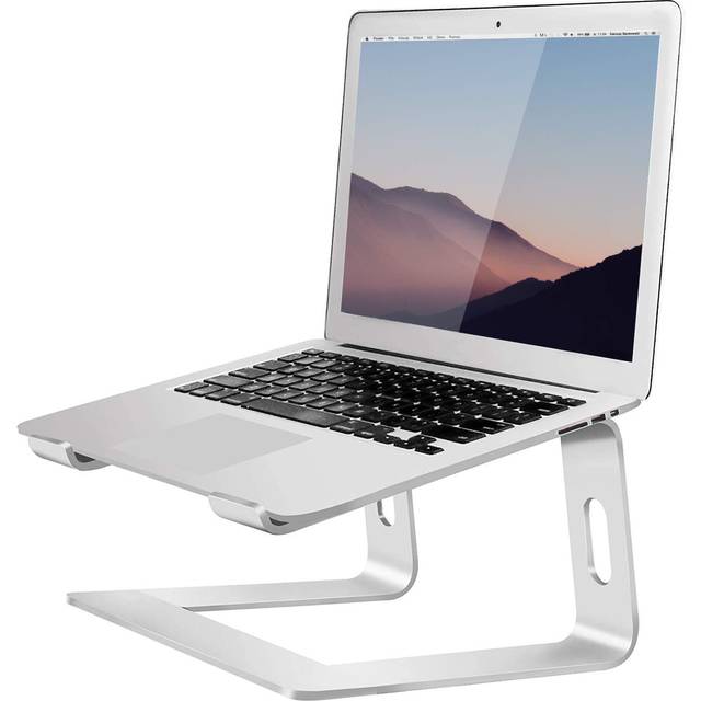 Orionstar laptopstativ, bärbar laptophöjare i aluminium kompatibelt med Apple Mac MacBook Air Pro 10 till 15,6 tums bärbar dator, avtagbar ergonomisk hisshållare, silver
