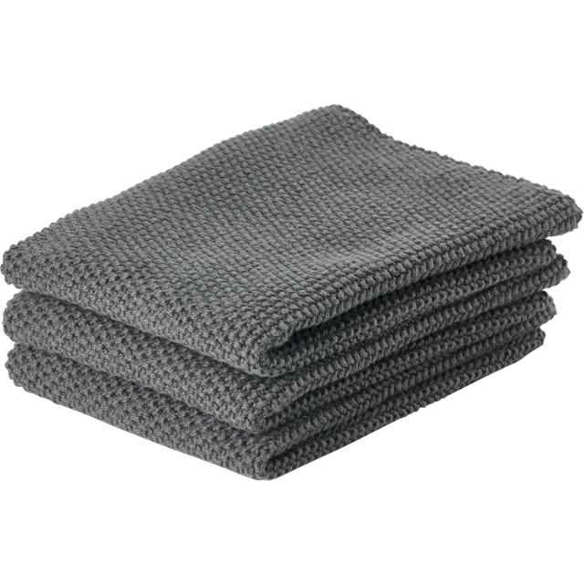ZONE Denmark - Zone Karklud 27 x 27 cm sæt af 3 Anthracite