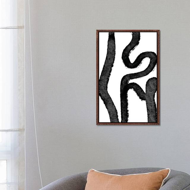 Mother in Law&#39;s Tongue by Domonique Brown - Graphic Art Print on Canvas - Classic Brown Wood Framed (66.04cm H x 45.72cm W x 3.81cm D)