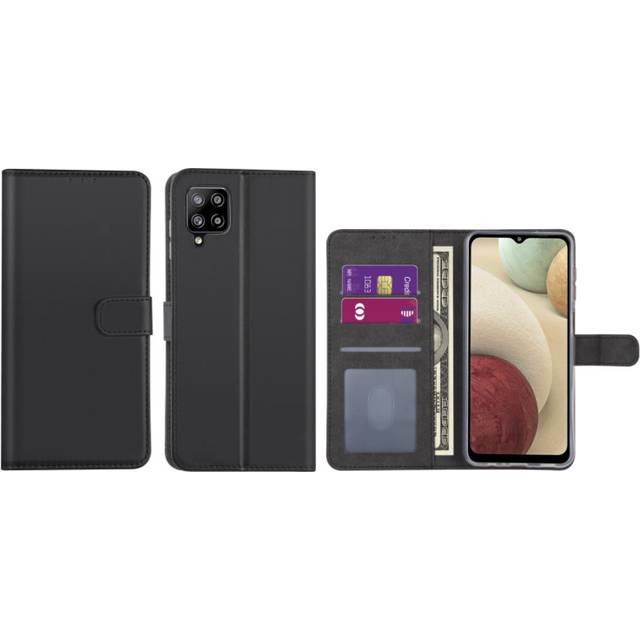 Plånboksfodral Samsung Galaxy A12 Svart med Ställ