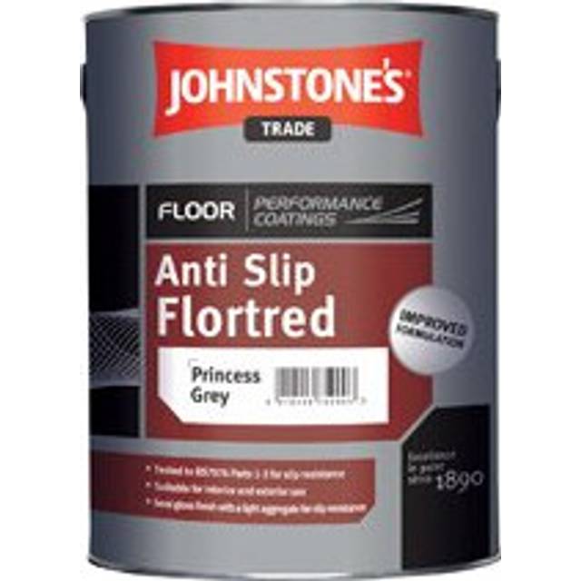 Johnstone's Trade Anti Slip Flortred Floor Paint Dark Grey 5L 2 inch Masking Tape included