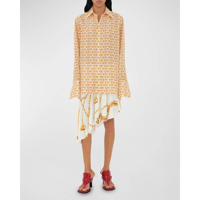 Silk Blouse with Golen Motif size 38 (38)