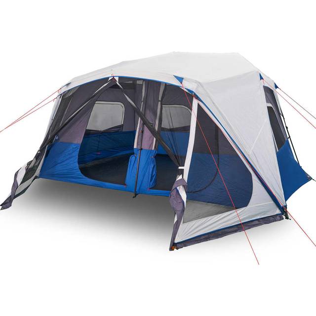 vidaXL Family Tent with LED 10-Person Light Green Quick Release