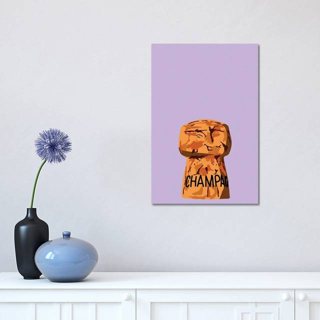 Champagne Cork by Jaymie Metz - Wrapped Canvas Painting Print (45.72cm H x 30.48cm W x 1.91cm D)