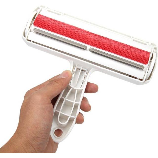 2-Way Pet Hair Remover Roller Lint Sticking Roller Removing Dog Cat Hair from Furniture Carpets Clothing One Hand Operate