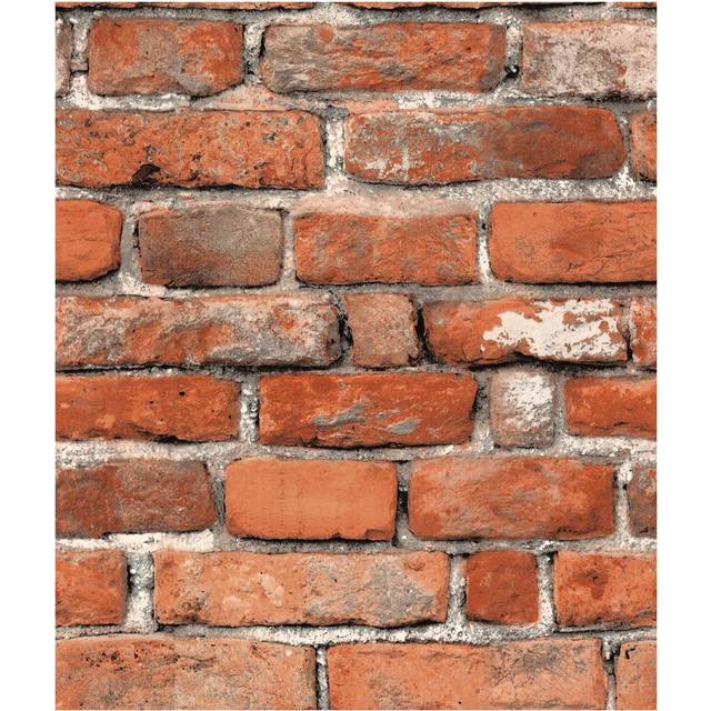 "Faux Brick Peel and Stick Wallpaper 17.7"""""""" x 118"""""""" Contact Paper for Cabinets 3D Brick Wall Backdrop Self-Adhesive Wallpaper Red Bricky Textured"